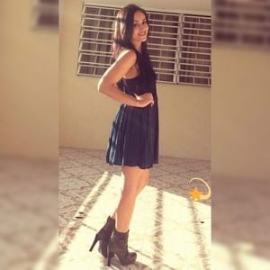 $1 black & Blue, boho style, strappy dress